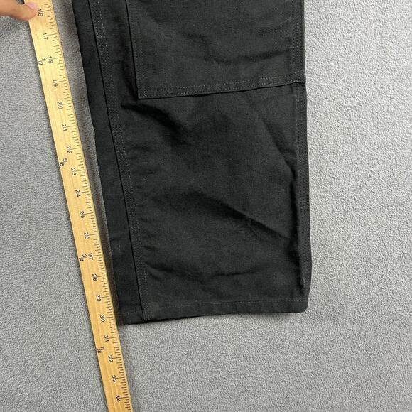 Carhartt Pants Mens 32X30 Black Carpenter Double Knee Canvas Outdoor Workwear - Picture 9 of 10